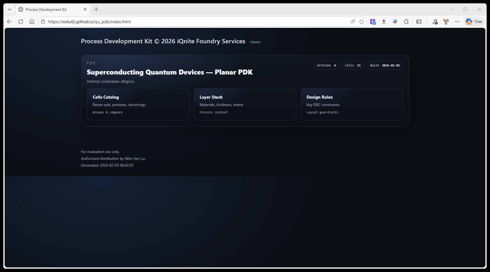 Site usage walkthrough